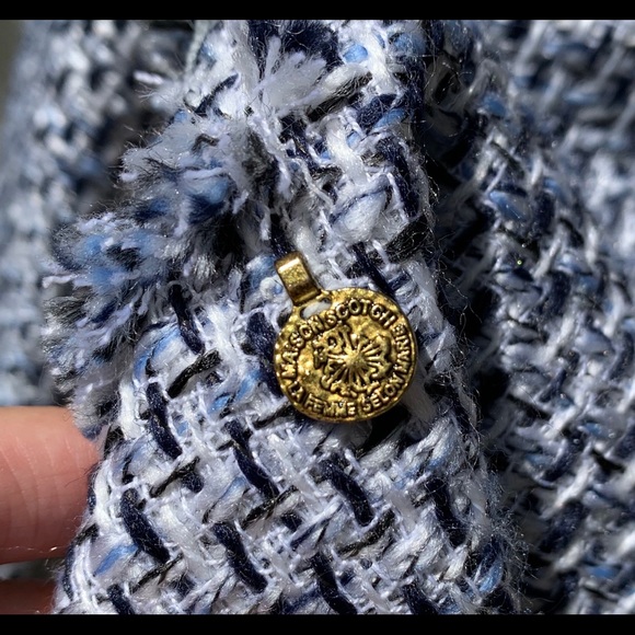 Maison Scotch Soda Blue Tweed jacket blazer SM-Med - Picture 6 of 14